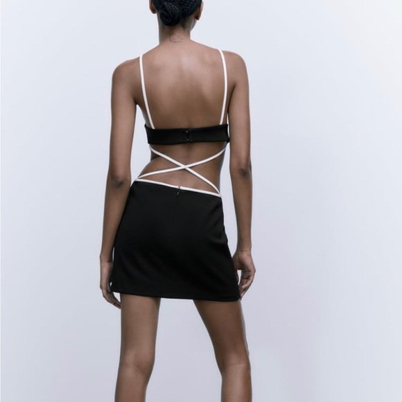 COPY - Black&white cutout halter dress - Picture 5 of 12